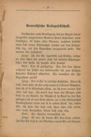 Gemiethliche Reisegesellschaft