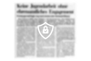 Keine Jugendarbeit [Name maskiert] Engagement