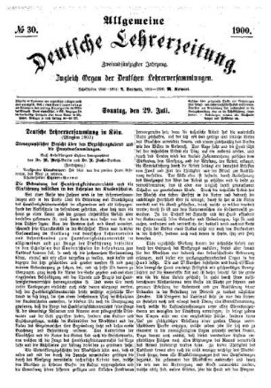 Deutsche Lehrerversammlung in Köln (Pfingsten 1900)