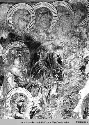 Ausmalung mit Bildern zur Kirche der Endzeit : Szenen der Apokalypse : Apokalypse: Anbetung des Lammes durch Engel und Älteste