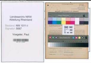 Entnazifizierung Paul Voegeler , geb. 01.05.1901 (Katasterangestellter)