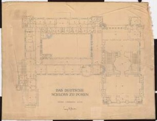 Schloss Posen, Posen Umbau: Grundriss 1. OG 1:100