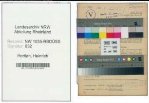 Entnazifizierung Heinrich Hortian , geb. 28.11.1895 (Bergbauangestellter)