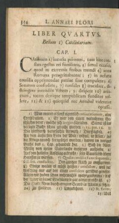 Bellum Catilinarium. Cap. I