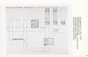 Bauzentrum Berlin (Diplomarbeit bei Willy Kreuer): Grundriss Obergeschoss 1:200