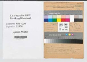 Entnazifizierung Walter Lynker, geb. 07.01.1903 (Bahninspektor)