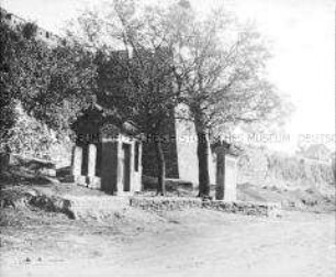 Glasdia von "Wei hsien", Stadtmauer