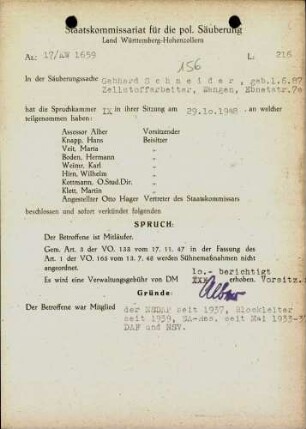 Schneider, Gebhard