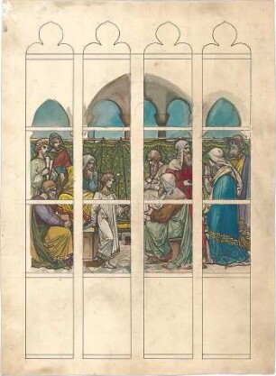 Dolmetsch, Heinrich; Kirchenfenster - Entwurf (Ansicht)