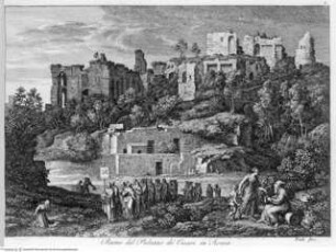 J.A. Koch, Malerische Ansichten aus Rom und seiner Umgebung, o.O.u.J (Titel fingiert), 20 Bl., "Ruine del Palazzo de'Cesari in Roma"; (Taf. 8)