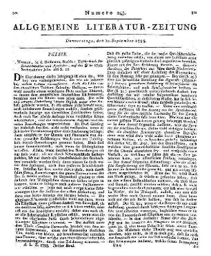 Taschenbuch für Scheidekünstler und Apotheker. Jg. 16. Hrsg. v. J. F. A. Göttling. Weimar: Hoffmann 1795 Hauptsacht. teils: Almanach oder Taschenbuch für Scheidekünstler und Apotheker