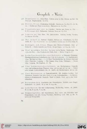 Graphik, Varia (Nr. 518-544)
