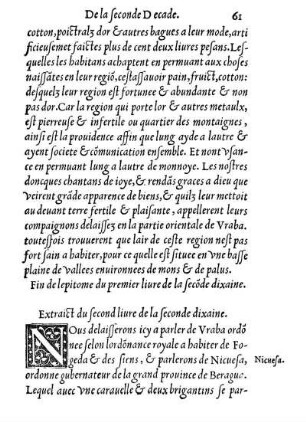 Extraict du second liure de la seconde dixaine.