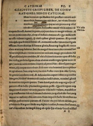 C. Crispi Salvstii. Bellum Catilinarium