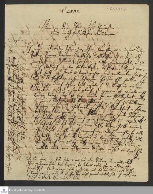 Brief von Georg Friedrich Rogall an Gotthilf August Francke.