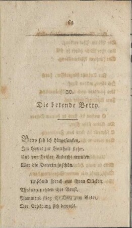 20. Die betende Betty.