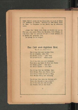 Das Lied vom täglichen Brot.