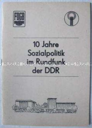 Broschüre des FDGB zur Sozialpolitik im Rundfunk der DDR in den 80er Jahren