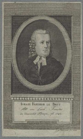 Bildnis des Iohann Friedrich Le Bret