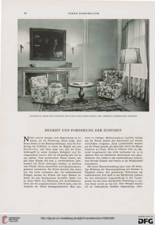 Begriff und Forderung der Echtheit