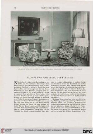 Begriff und Forderung der Echtheit
