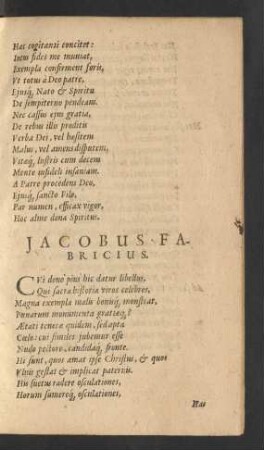 Jacobus Fabricius.