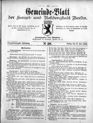 1908,29: No. 29, 19. Juli 1908