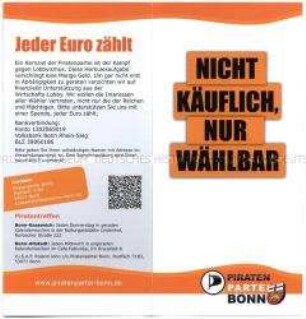 Informations- und Propagandaschrift der Piratenpartei zu den Landtagswahlen in Nordrhein-Westfalen 2012