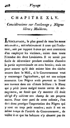 Considérations sur l'esclavage; Nègres libres; Mulâtres