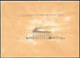Verwaltungsgebäude der Zellstoff-Fabrik Waldhof, Tilsit: Ansicht von Norden 1:200