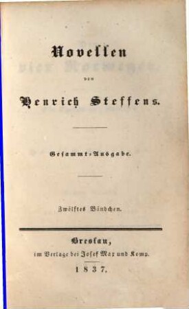 Novellen : Gesammt-Ausgabe, 12. Die vier Norweger : ein Cyclus von Novellen ; sechste Novelle