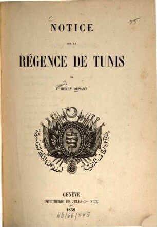 Notice sur la régence de Tunis