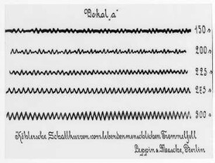 Köhlersche Schallkurven, Vokal a : Technikgeschichte | Physik | Akustik | Schallschwingungen und ihre photographische Wiedergabe