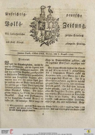 Zweiter Band. Eilftes Stück