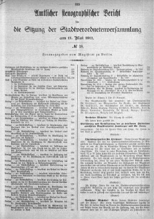 No. 18, 11. Mai 1911