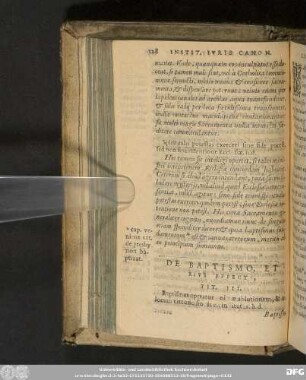 De Baptismo, Et Eius Effectu, Tit. III.