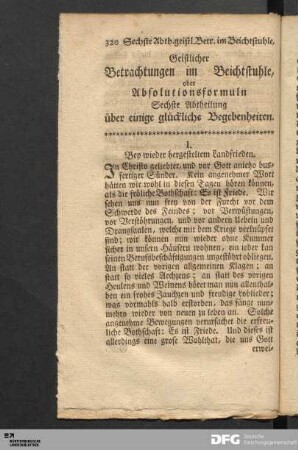 Sechste Abtheilung