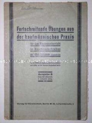 Lehrmaterial für die Ausbildung im Maschineschreiben