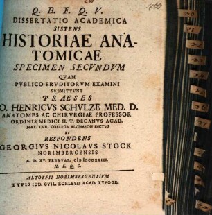 Diss. acad. sistens historiae anatomicae specimen ..., 2