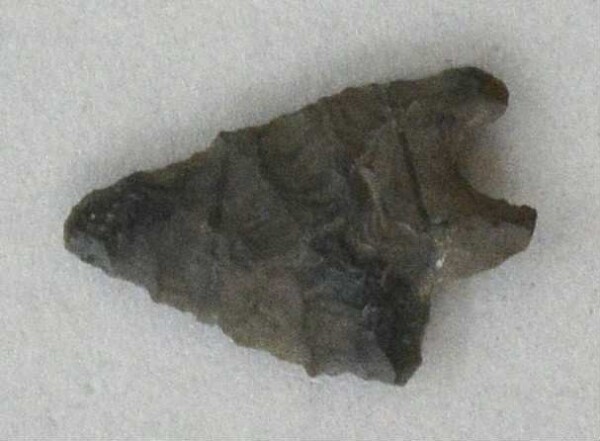 Arrowhead made from obsidian