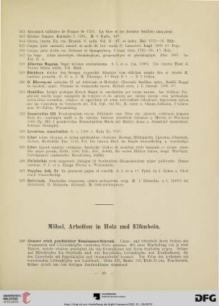 Möbel. Arbeiten in Holz und Elfenbein (Nr. 550-689)