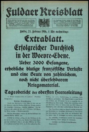 Ausgabe vom Mittwoch, den 23. Februar 1916.