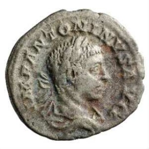 Münze, Denar, 219 n. Chr.