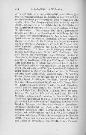 V. Kunstgeschichte des Oberamts Leonberg