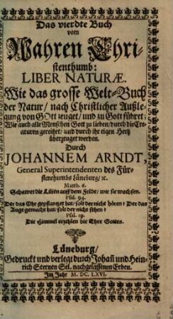 Vier Bücher Vom wahren Christenthumb, 4