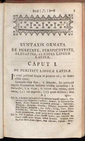 Syntaxis Ornata. De Puritate, Perspicuitate, Elegantia, et Copia Linguæ Latinæ.