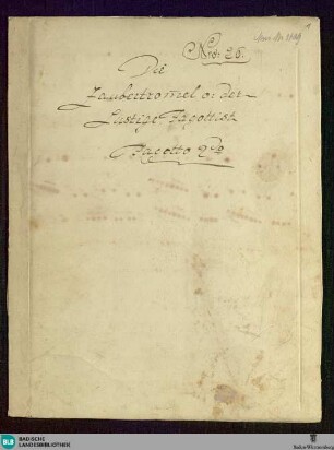 Kaspar der Fagottist. Arr - Don Mus.Ms. 1409 : winds