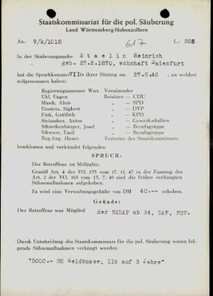 Staelin, Heinrich