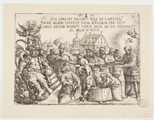 Illustration zu Sprüche 11,26 (Das Horten von Korn)
