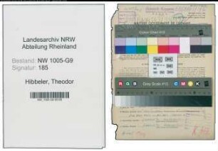 Entnazifizierung Theodor Hibbeler , geb. 15.07.1902 (Richtmeister)